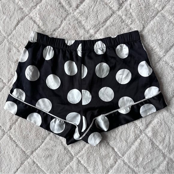 Victoria's Secret | Black and White Polkadot Satin Sleep Shorts | Size Small - Picture 3 of 10